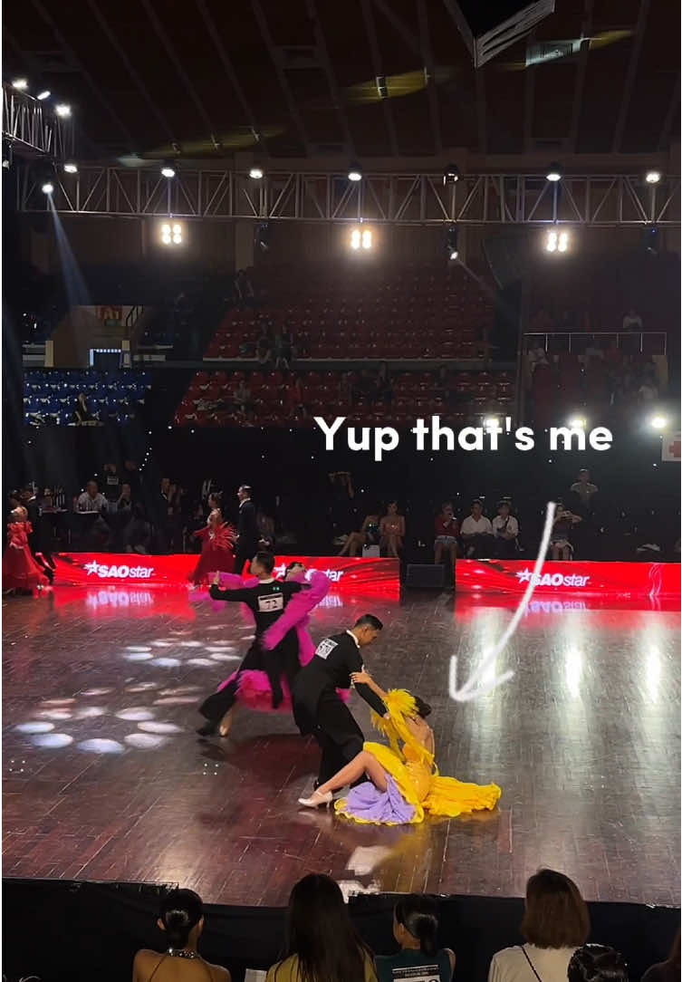 Our epic fail Tango😂🤦🏽‍♀️ but still qualified for the next round 🤣 It was great experience after all. 🫶🏻 #CapCut #dancesportcompetition #dance #dancesport #fypシ #fyp #wdsf #hochiminh #epicfail #yupthatsme #wdsfdancesport 