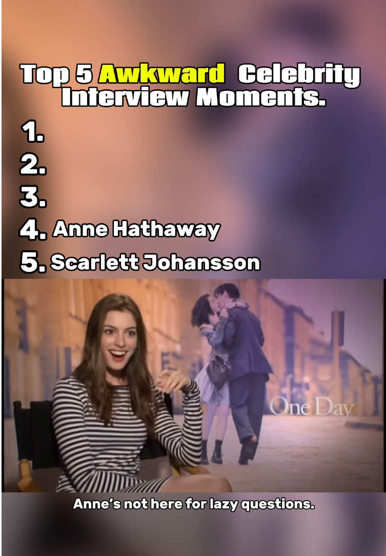 Ranking celebrities awkward interview moments | #ranking #interview #top5 #scarlettjohansson #annehathaway #jonahhill #tomcruise #rdj #robertdowneyjr #awkward #interviews #fyp #foryoupage #viral #movie #celebrities #celebrity #celebrityinterview 