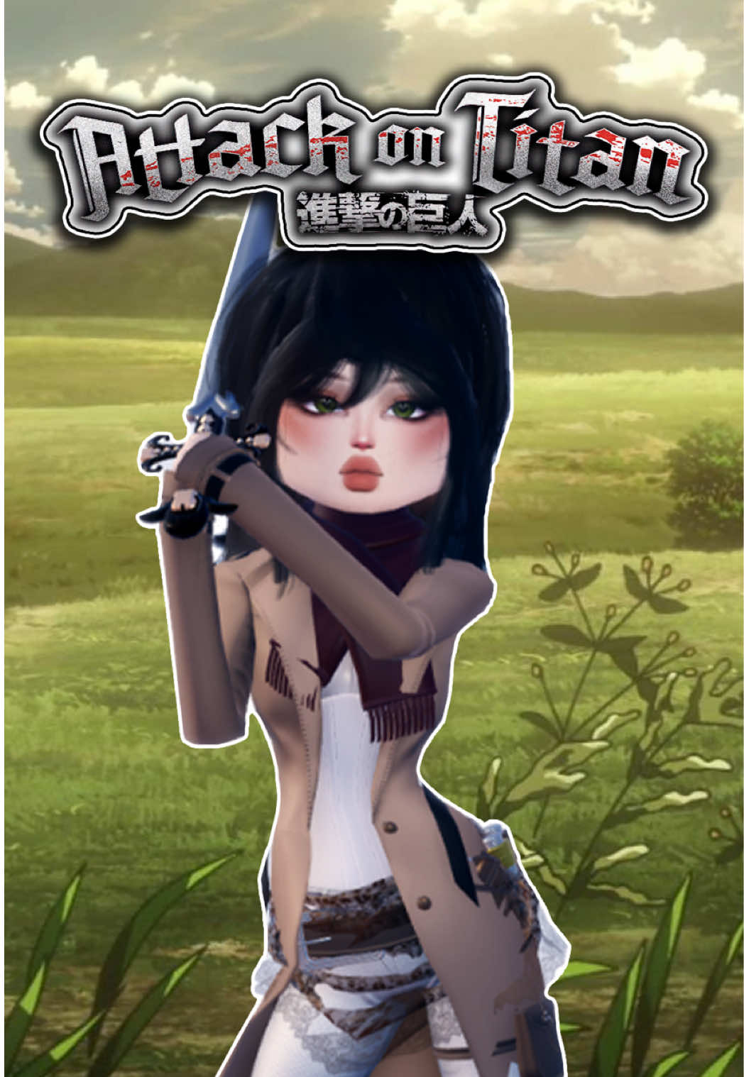 mikasa ackerman from attack on titan for the anime theme in dress to impress 🗡️ #dresstoimpress #dresstoimpressroblox #robloxstories #dtiroblox #dresstoimpressoutfitideas #robloxtok #AttackOnTitan #mikasaackerman #aot 