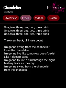 paru paru bergetar🙄 #fyp #lirik #liriklagu #karaokechallenge #karaoke #malambernyanyi #chandelier #sia 