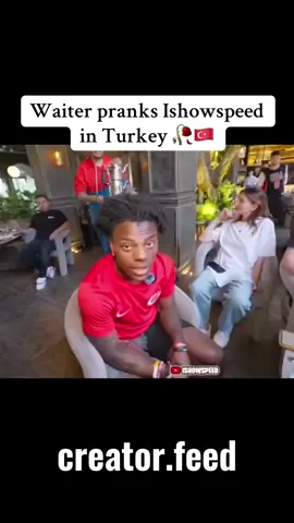 Waiter pranks ishowspeed in turkey #ishowspeed #speed #fyp 