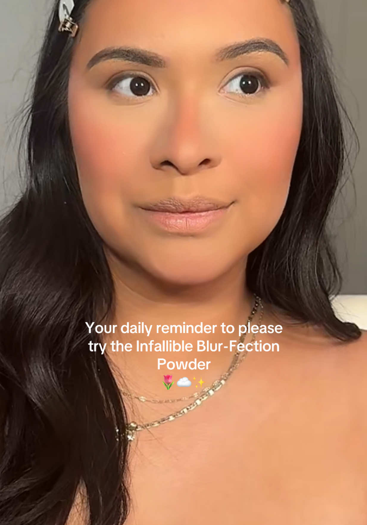 🤍✨Pink powder >>>>>  #loreal #infallible #makeup #beautytips #powder #pinkpowder #makeup #fullfacemakeup  