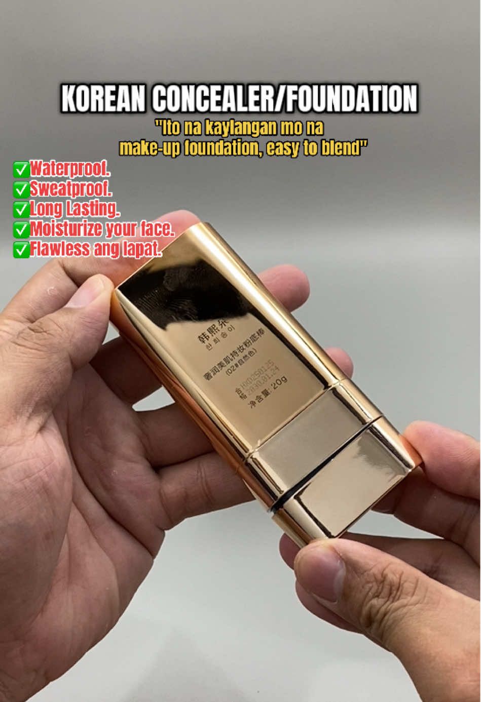 Korean concealer, korean foundatio, Waterproof concealer make-up, Sweatproof Foundation. #koreanconcealer #concealer #foundation #makeup #stickconcealer 