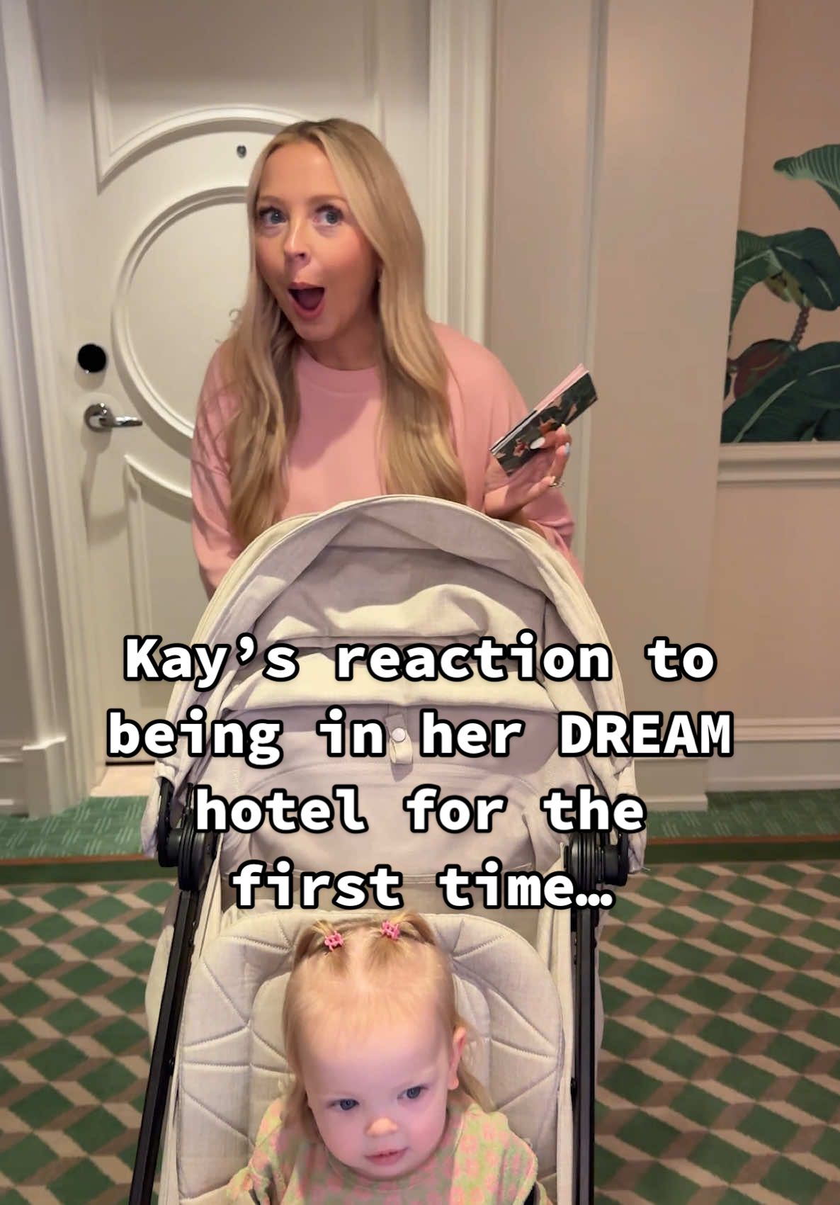 Ellie’s face when she saw the apples and bananas! 😂🥹 backstory ::: We are in LA for the Smurfs premiere and are SO excited!! We pulled up to Kay’s dream hotel and her eyes lit up! 😂 She’s always wanted to stay at the Beverly Hills Hotel, and was giddy to get inside! When we got in the room, Paramount had decked our room in Smurfs stuff! It was so fun seeing Kay, Kinsley, and Ellie’s eyes lighting up as they walked through the hotel! I can’t wait for the premiere, and to see little Ellie walk down the red carpet for the first time! 🥹🤩 #kayandtayofficial #couples #relationships #pregnant #postpartum 