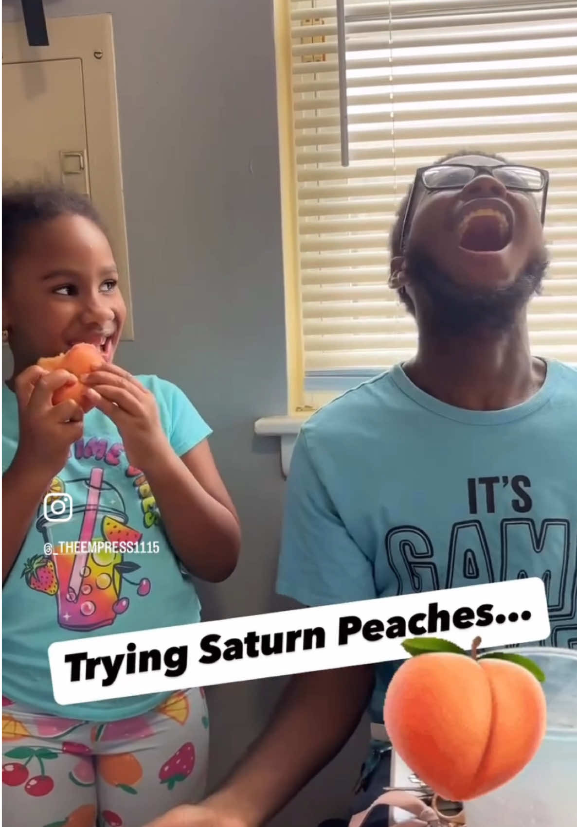 Watch till the end!!🤣🤣 (Volume Up!) Summer shenanigans☀️Today the kids tried Saturn peaches! 🍑 Do you think they liked them? Have you ever tried saturn peaches? Let me know in the comments below!! 👇  #Summer #summertime #summerfun