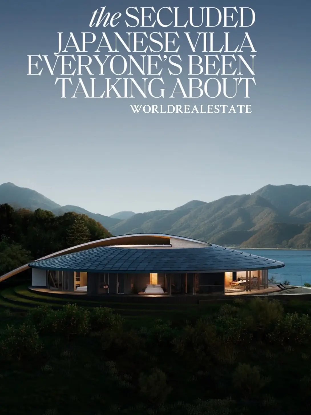Inside this unique waterfront villa in Japan #japan #japanesearchitecture #realestate #expensivehomes #fyp 