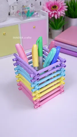 DIY paper pen holder  #DIY  #ideas #craft #papercraft