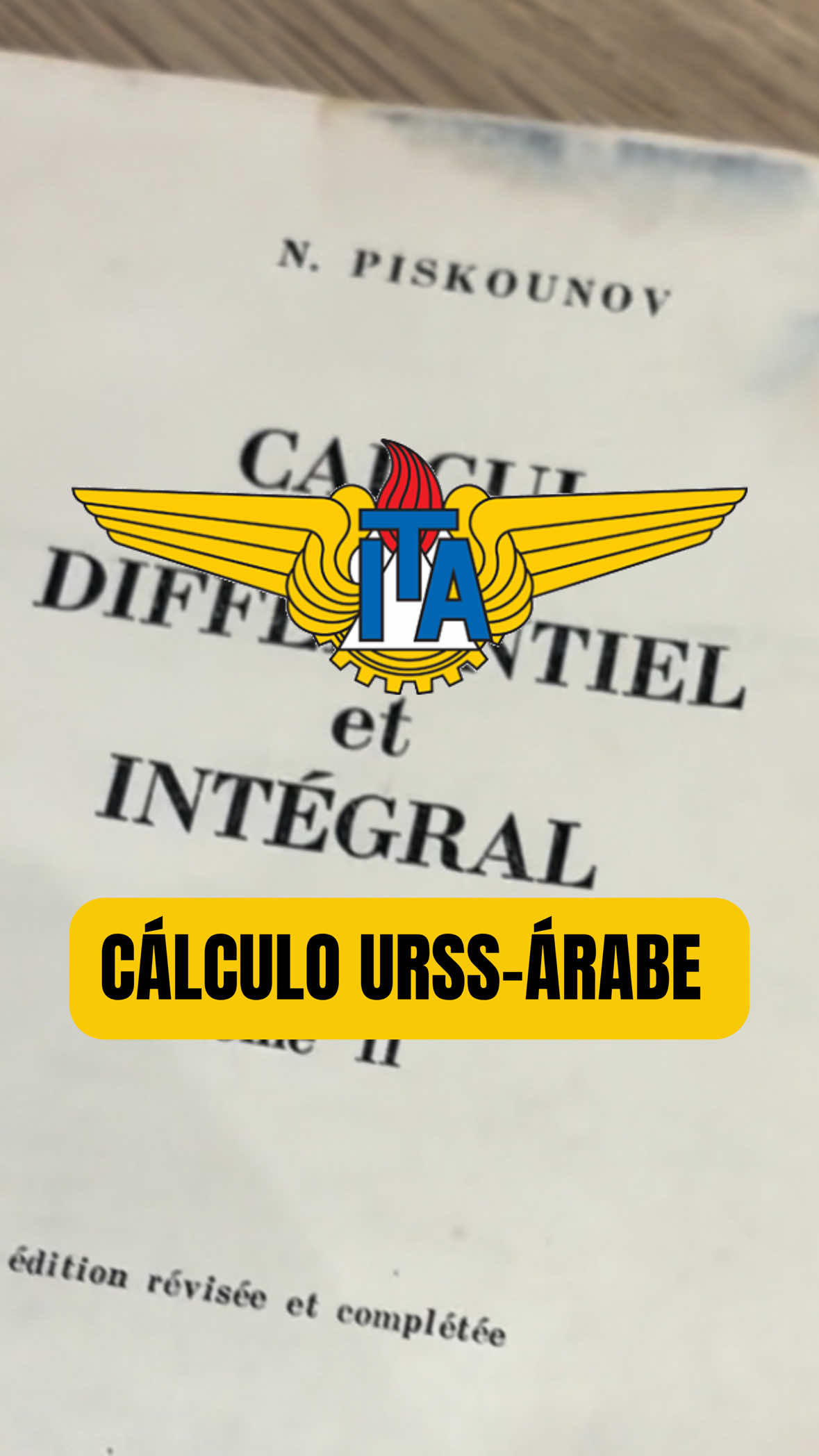 (URSS+Cálculo) Cálculo do meu Pai 🧮 Siga meu canal para mais conteúdos assim :) #ita #ime #enem #usp #matematica #matemática #álgebra #vestibular  #aeroespacial #engenharia #cálculo #derivada #integral #livro #urss #arabic #algerie 
