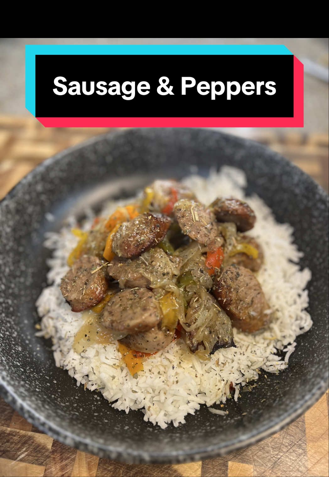 Sausage & Peppers! Ingredients: Mild Italian Sausage - 14 links Bell Peppers - 8 Onions - 4 Olive Oil Worcestershire Sauce Salt Pepper Garlic Blend Italian Seasoning  Rice Directions: 1. Star by slicing all your veggies. Thinly slice the bell peppers and onions and add to a large bowl. Season generously with olive oil, Worcestershire sauce, a salt pepper garlic seasoning blend and Italian seasoning. Mix well and let marinate while you sear sausages.  2. Add sausages to a large skillet and cook for 5mins each side until well charred. Remove from skillet and allow to cool down.  3. Add the peppers and onions to the same skillet and cook for 8-10mins. Slice sausages into bite size pieces and add back into the skillet. Mix and cover with foil. Bake at 375 for 40mins.  4. Remove the foil and cook for 15 more mins uncovered at 400, then broil for a few mins until the sausage and peppers char slightly. 5. I like to serve over some rice topped with Italian seasoning. Enjoy! #sausageandpeppers #sausage #onepot #onepotmeals #onepotrecipe #Simplemeal #simplerecipe #food #Foodie #FoodTok #cooking #cookingtok #dinnerforkids #creatorsearchinsights #cookingathome #homecook #homecooked #recipes #EasyRecipe #EasyRecipes #easymeal #easydinner #DinnerIdeas #fy #fyp #foryou #trending #asmr 