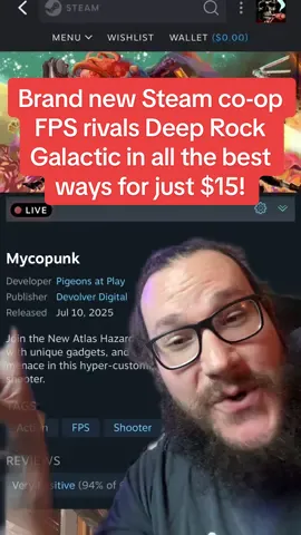 Mycopunk is one of my new absolute favorite games, it is a total blast! I am highly recommending this game to anyone with even a crumb of love for Deep Rock Galactic. The game is in Early Access, and it’s got blemishes, but nothing that really robbed me of my enjoyment. The revival system is super fun, a really great idea in a game where everyone is playing as robots. The missions variety keeps things fairly fresh, and there’s a lot of stuff to unlock for every character, who all play kinda differently. Personally I’m a big fan of Bruiser’s double jump ground pound attack, it’s sweet, and there’s cool mods for it. I can never get all my words out in these videos cause I get really bad mush mouth and try really hard not to repeat myself. I beg of you to try Mycopunk, this is not an ad, I just think these devs deserve a lot more players and attention for their work. #mycopunk #videogames #indiegames #pcgaming #steam