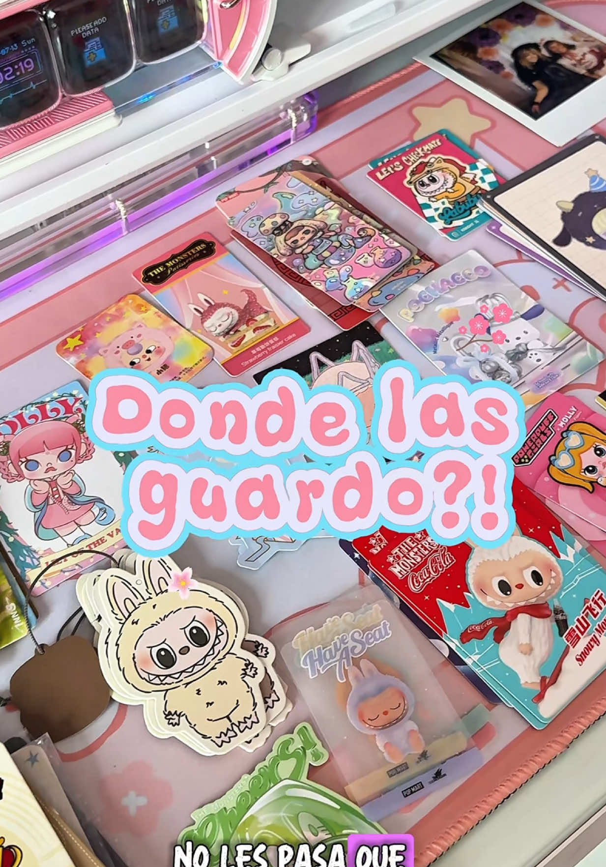 Colección de tarjetas 🤨🩷 #labubu #tarjetas #coleccion #popmart #toys 
