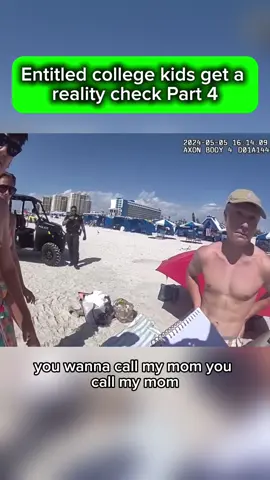 Entitled college kids get a reality check | Part 4 #fyp #cops #police #viral #viralbodycam #bodycam #college #spoiled #stupid 