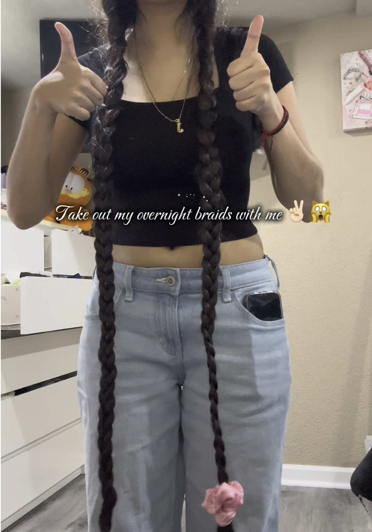 Overnight braids results 🙂‍↕️! #xzybca #parati #foryoupage #hairtok #viral #hairproducts #heatlesscurls #haircare #relatable #braids 