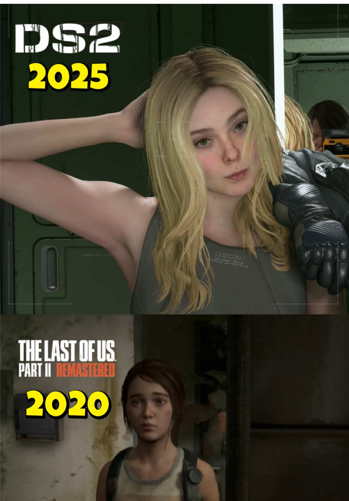 Comparación Ellie y Tomorrow posando 👀 | #gamerentiktok #gaming #fyp #playstation #gamers #deathstranding2 #deathstranding #hideokojima #kojima 