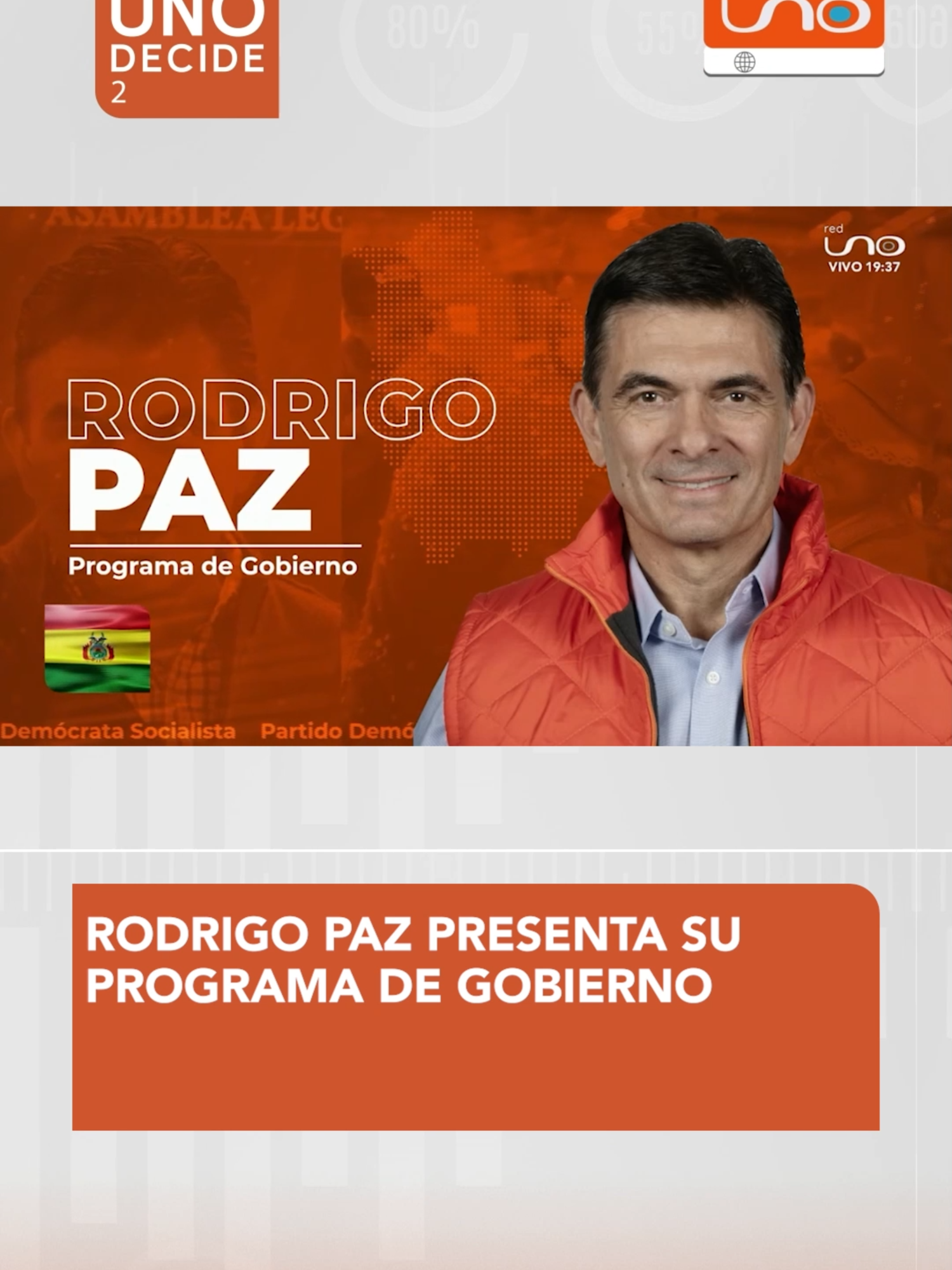 #UnoDecide l El candidato presidencial Rodrigo Paz, junto a su acompañante de fórmula Edman Lara, presentó ante el TSE su programa de gobierno dividido en tres ejes: economía 50-50, institucionalidad del Estado y reforma a la justicia. A través del Partido Demócrata Cristiano, también plantea acciones en educación, salud, empleo, medio ambiente, derechos humanos y desarrollo energético. Visita reduno.com.bo #RedUno #Bolivia #Elecciones2025 #RodrigoPaz #ProgramaDeGobierno