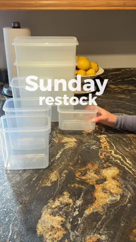 A Sunday restock to prep for the sweet week ahead #sunday #sundayrestock #restock #homebakery #sundayreset #asmr #CleanTok 