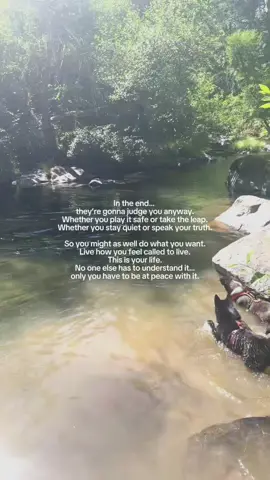 They’re gonna judge you anyway, Live the life you want✨🥰 #CapCut #fyp #liveyourbestlife #motivational #dogsoftiktok #riverday #doglovers #iwanttobetiktokpaid 