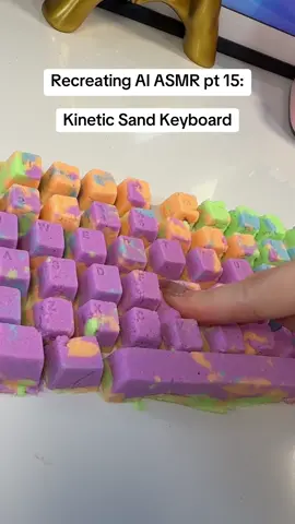 Recreating AI ASMR Part 15: kinetic sand keyboard #creatorsearchinsights #aiasmr #asmrtiktoks #recreatingai #recreatingaiasmr #kineticsandasmr #asmr #asmrsounds #asmrvideo #asmrtiktok 