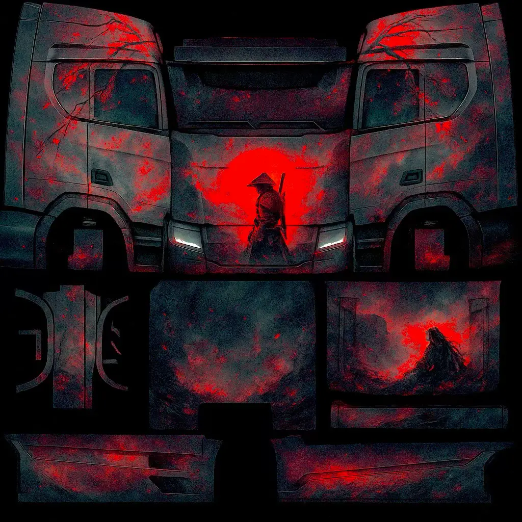 We got the new skin here 🤙🤙. Red Shadow Warrior skin for Stream ST/RT. What skin do you want to see next time and for which truck? Comment down below😊🙏#drivinggame #eurotrucksimulator2 #truckofeurope3 #trucksoftiktok #truckerfamily 