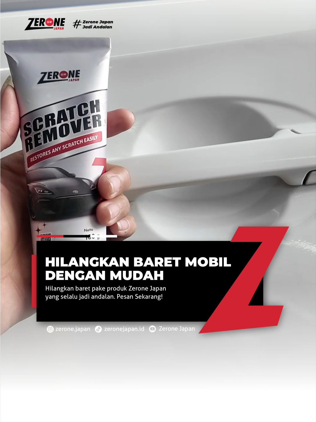 mobil baret ngga perlu direpaint ulang. cuma modal scratch remover body mobil kembali rapi! #baretmobil #scratch #scratchremover #repaintcar #baret