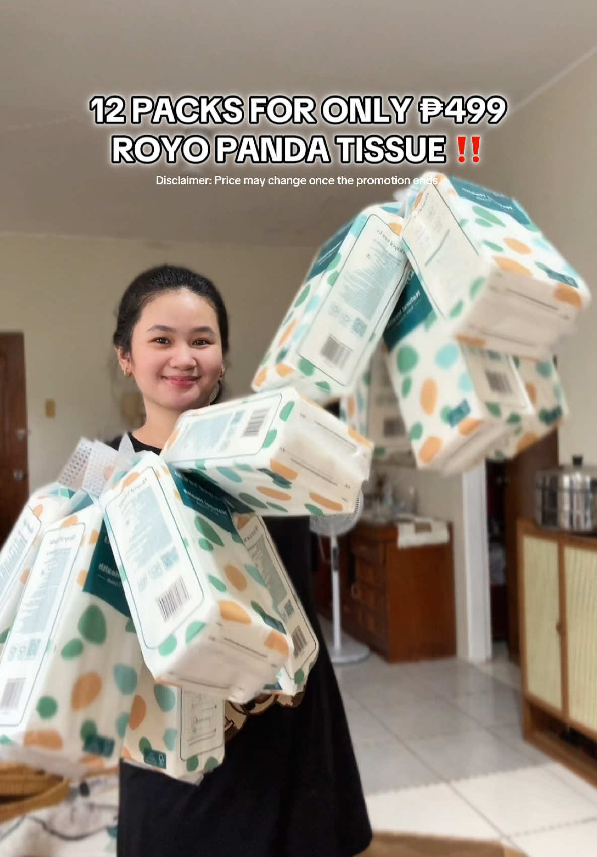 12packs Royo Panda Hanging Tissue 🐼 #hangingtissue #tissue #royopanda #royopandatissue   