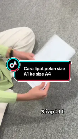 Belajar sesuatu tak? 🤗 #caralipatpelan #sizeA1kesizeA4 #tutoriallipatpelan 