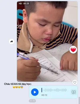 Có thg cháu đêm nào cũng 10h 11h gọi cho dì bảo dì dạy học 🤓 Tới lúc dì dạy thì…