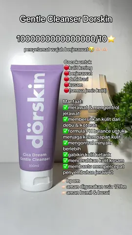 Dorskin cica dream gentle cleanser sabun cuci muka kulit jerawat & bruntusan😍😍🫶🏻#dorskin #dorskinofficial #dorskinfacialwash #dorskincicadreamgentlecleanser #gentlecleanser #facewash #facialwash #facewashdorskin #facialwashgentle #jerawat #bruntusan #gentlefacewash #sabuncucimuka #rekomendasifacewash 