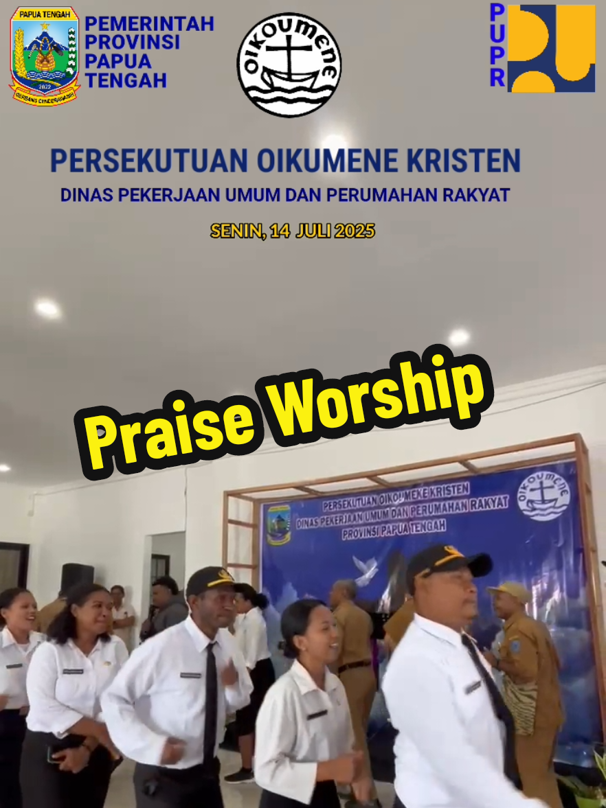 IBADAH OIKUMENE DINAS PUPR PROVINSI PAPUA TENGAH  Izin Pimpinan: Yulianus Mambrasar  #dinaspekerjaanumumprovinsipapuatengah #dinaspekerjaanumum #dpupr #provinsipapuatengah #papuatengah #praiseandworship #oikumene #ibadah #worship 