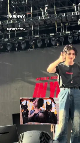 I’m sorry Yeosang 😅 It’s the reluctant thumbs up for me 🤣#yeosang #atiny #ateez #inyourfantasytour  Ateez at Citi Field 071325