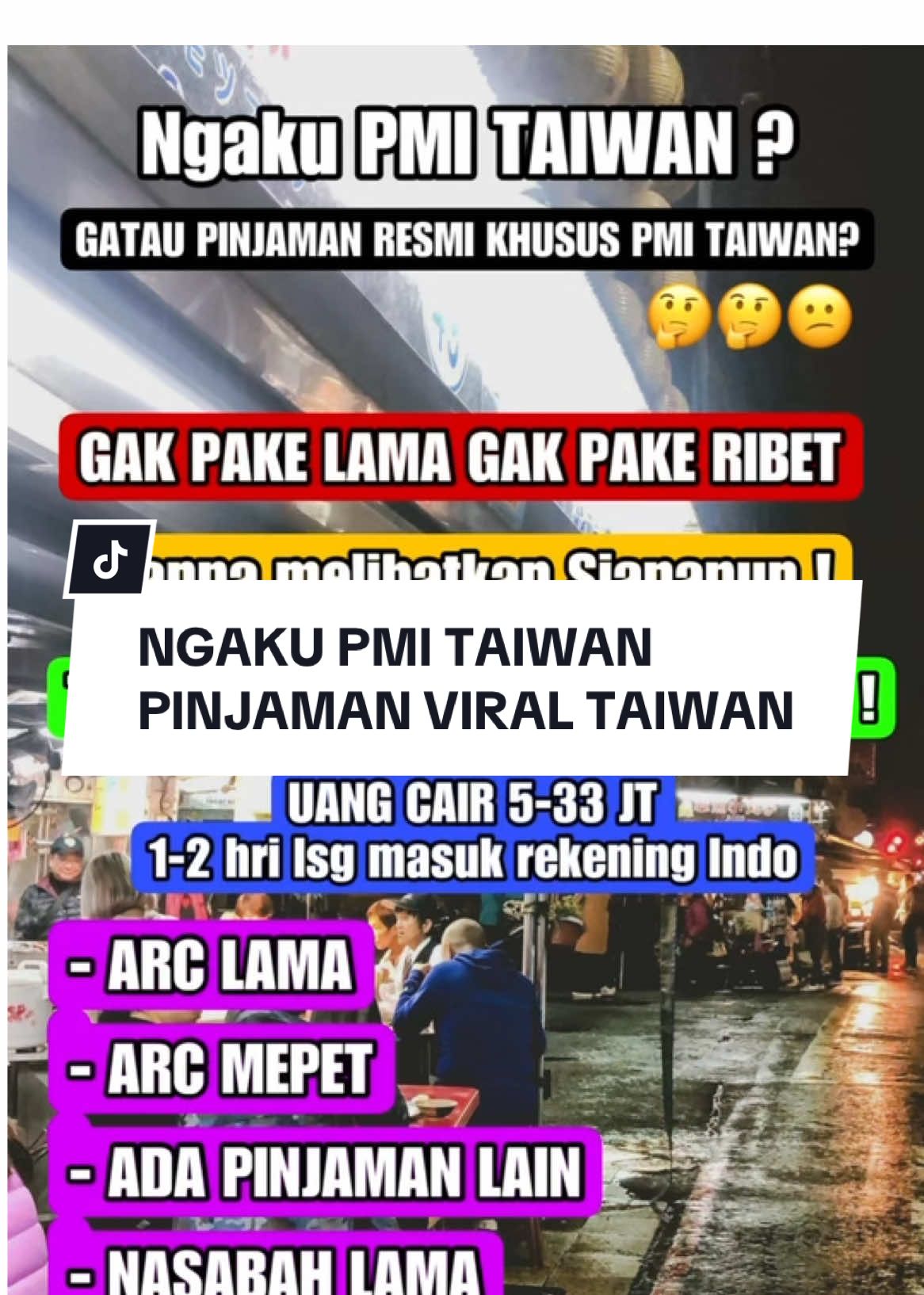 KHUSUS PMI TAIWAN BER ARC PABRIKAN PANTI ART SEMUA SIAP BANTU Tanpa potongan apapun, tanpa biaya apapun Terima uang penuh full Ada ARC lsg ta proses, tanpa memakan waktu Uang cair skrg, mulai bayar bulan 9 Insyallah amanah,kontak di bio lsg 🙏🙏🥰 #pmitaiwan #pahlawandevisa #pinjamandanataiwan #taiwanindo #viraltaiwan #taiwansyahdu #formosataiwan #taiwanindonesia #fyppppppppppppppppppppppp #xybca #masukberanda #magelang24jam #lampung24jam #taiwan24jam 