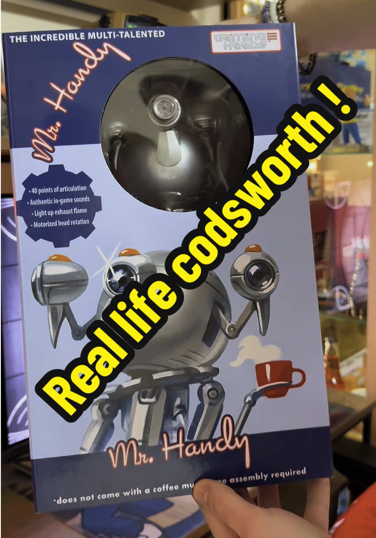 He in fact does do the cooking and cleaning 11/10 purchase #mrwildwasteland #fallout #fallout4 #falloutnewvegas #fallouttvshow #collector #gaming #merchandise 