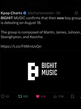 Debut Date: August 18, 2025!!!🙌 #bighitnewboygroup #bighitnbg #bighitmusic #hybe #xybca #fypppppppppppppp #foryouuuuuuu 