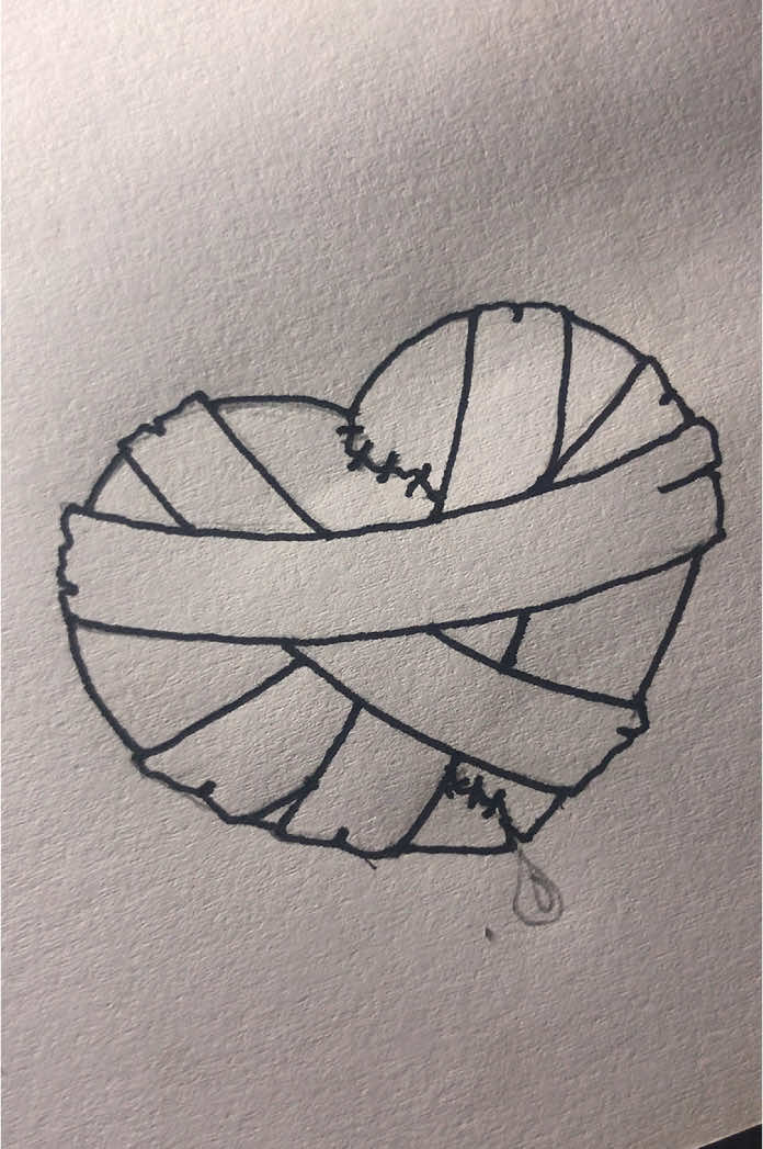 U can hear the pain in his words#drawing#fyp#sad#simpledrawing#inking 