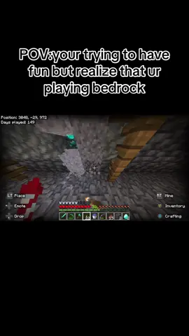 Hate when ts happens #relatable #Minecraft #bedrock #tuff #funny 