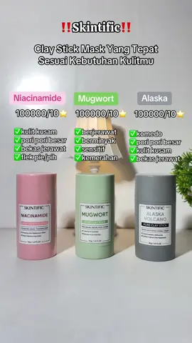 Kalian tim pink hijau atau abu nih????🤩🤩🤩#skintific #skintificid #skintificpromo #skintificindonesia #skintificmasker #claystickskintific #claystick #skintificclaystick #claystickmask #skintificmugwort #skintificalaskavolcano #maskerwajah 