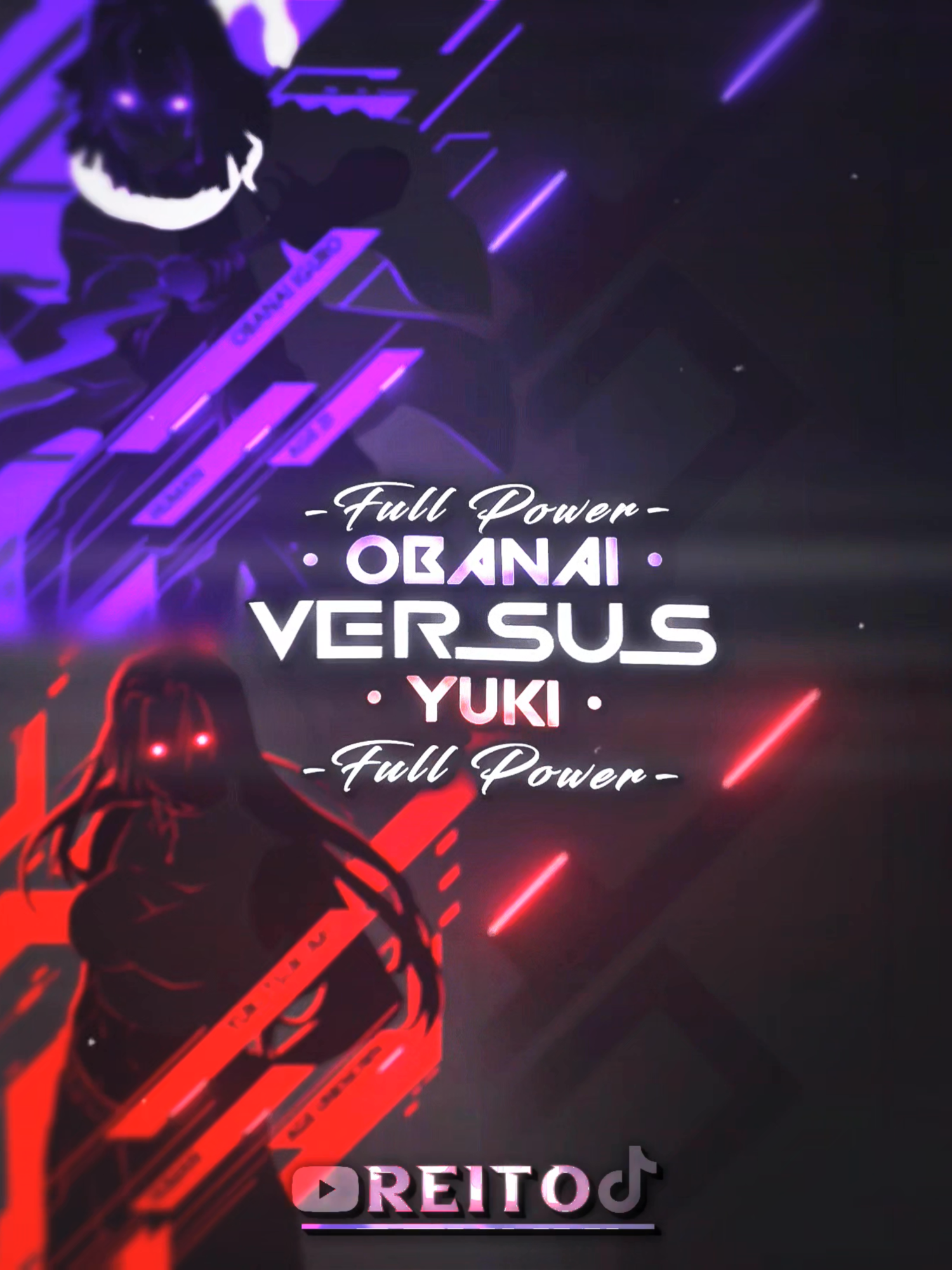 obanai vs yuki スマホ壊れたんで機種変するまでしばらく休みます #alightmotion #edit #強さ比べ #vs #fyp