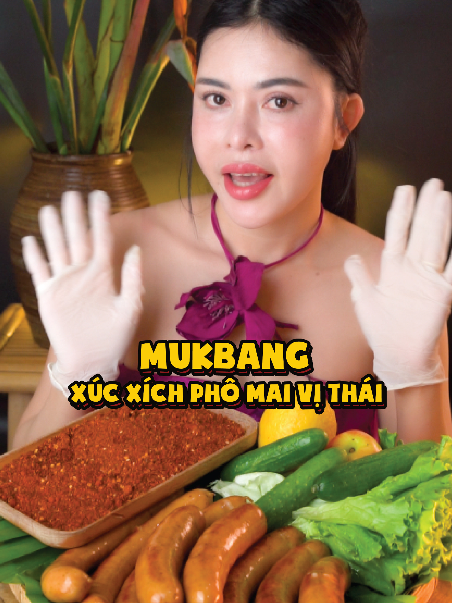 Mukbang Xúc xích phô mai vị Thái chấm bột ớt siêu cay #Mukbang #vivithichan #ancungtiktok
