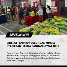 🛒 Pemprov Sulut Gelar GPM di Minsel! Jelang Pengucapan Syukur, Pemerintah Provinsi Sulawesi Utara melalui Dinas Ketahanan Pangan menggelar Gerakan Pangan Murah di Minahasa Selatan. Wabup Brigjen (Purn) Theodorus Kawatu meninjau langsung kegiatan di Lalumpe (Motoling), Poopo (Ranoyapo), dan Tompaso Baru. Bahan pokok seperti beras, gula, hingga daging dijual dengan harga terjangkau berkat sinergi Pemprov Sulut bersama Bank Indonesia, BULOG, ID Food, Satgas Pangan Polri, dan lainnya. Pemerintah hadir untuk rakyat. 💪 #GPM #MinahasaSelatan #PemprovSulut #WabupKawatu #panganmurah 