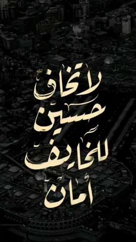 #لاتخاف_حسين_للخايف_امان #اباعبدالله_الحسين_ع #كربلاء #لايك_متابعه_اكسبلور #كربلاءالمقدسه #العتبة_الحسينية_المقدسة 