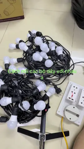 Cách nối các bộ dây đui với nhau .chỉ cần dùng 1 phích cắm a.#xuhuong #trangriquancaffe #trachanh #xuhuongtkokto2025 