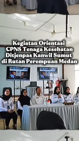 Ciptakan CPNS Handal, Rutan Perempuan Medan Terima Kunjungan CPNS Tenaga Kesehatan Kanwil Ditjenpas Sumut Medan — Dengan mengusung tema orientasi CPNS T.A. 2024 yakni “ASN Imipas Cerdas, Berkualitas, dan Berintegritas Menyongsong Indonesia Emas 2045”, CPNS Tenaga Kesehatan Kanwil Ditjenpas Sumut melakukan kunjungan ke Rutan Perempuan Kelas II A Medan. Kunjungan ini juga didampingi oleh bidang perawatan, pengamanan dan kepatuhan internal Kantor Wilayah Ditjenpas Sumut. Kegiatan ini bertujuan untuk memberikan pengarahan kepada CPNS terkait pelaksanaan kerja dilapangan saat berada di Rutan. #kemenimipas #guardandguide #ditjenpas #pemasyarakatan #RuperdanBERSINAR 