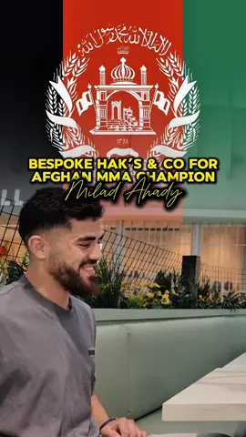 We created this special Hak's & Co timepiece for professional MMA fighter @Milad Ahady, who competes at the highest level in Cage Warriors with an impressive 8-1-0 record. The dial features Milad's name and the Afghanistan coat of arms, paying tribute to both his heritage and his relentless dedication in the cage. A watch that symbolises pride, resilience, and success-just like Milad himself.