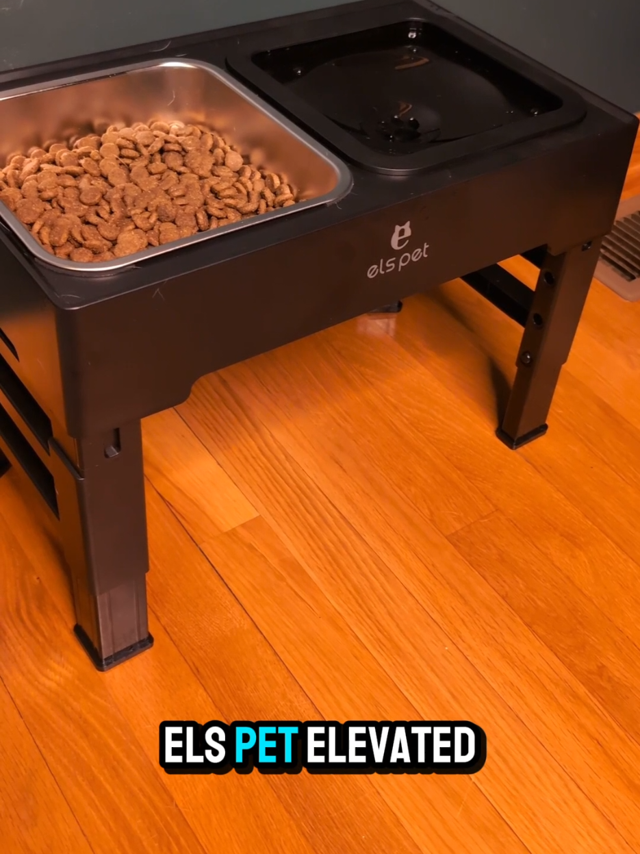 @elspet Elevated dog bowls with no spill water bowl.  #elspet 