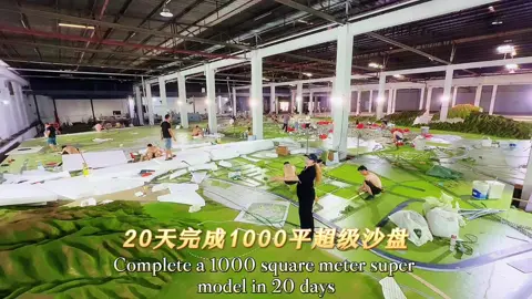 Make a city into a model ,Have you ever seen a super model of 1000 square meters? We finished it in 20 days, which is the speed of China.#scalemodel #miniaturemodel #physicalmodel #artist #miniature 
