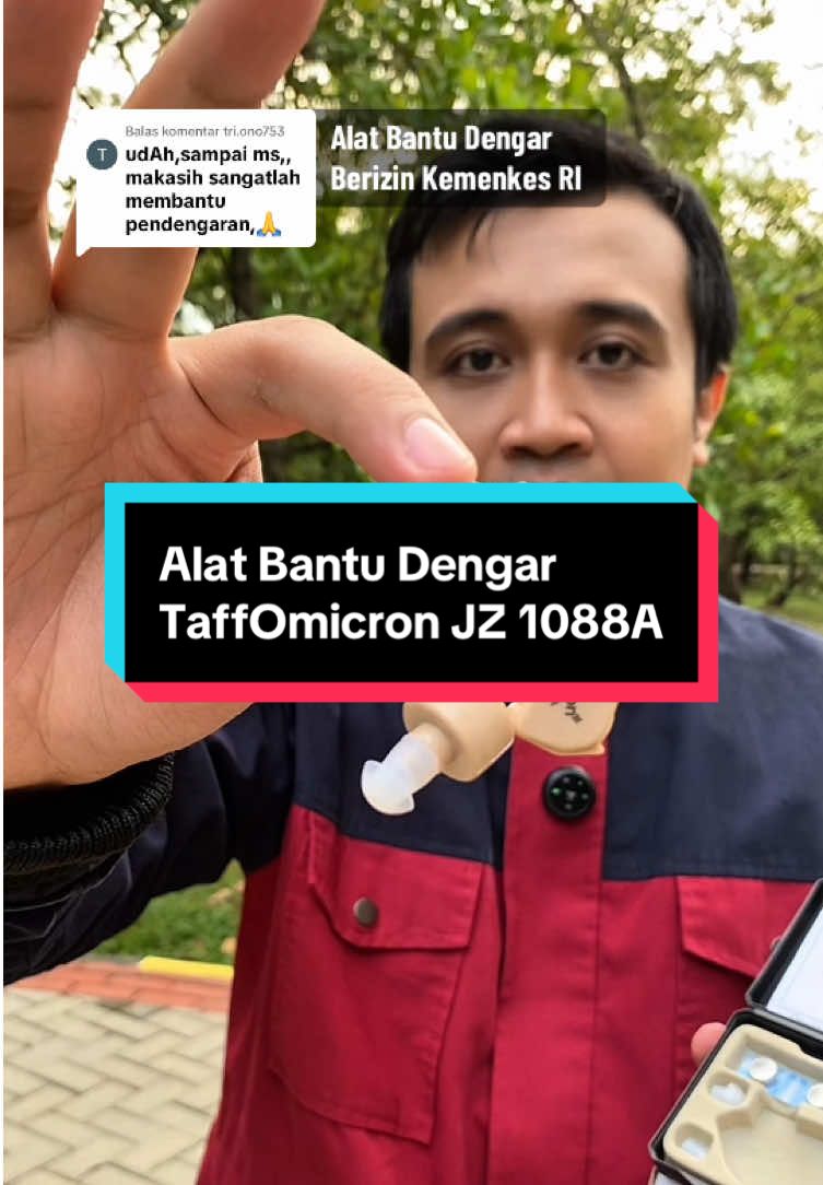 Membalas @tri.ono753 Alhamdulillah cocok ya kak. Terima kasih kak sudah berbagi pengalaman memakai Alat Bantu Dengar ini #alatbantudengar #hearingaid #hearingaids #wibgajian #cuantanpabatas 