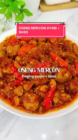 Kata siapa oseng mercon cuma bisa pake daging sapiii, ini aku ganti pake daging ayam + baso duh gak kalah enak loh, rasanya sangat sangat enak tidak merubah apapun 🥰😍🤤 serius kalau gak punya daging sapi cobain ganti pake daging ayam pasti mantep !! OSENG MERCON AYAM + BASO -500 gr paha ayam -200 gr baso sapi BUMBU :  10 Cabe merah rebus  Cabe rawit secukupnya  10 bawang merah  8 bawang putih  1 ruas jahe  Daun jeruk  Kecap manis ✏️ cara membuat simak di video  #osengmerconayam #osengmercon #osengmercondagingayam #osengosengmercon #reseprumahan #idemenuseharihari #masakanrumahan