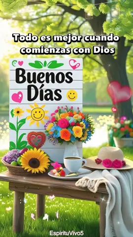 Buenos Días🌞💖 FELIZ DÍA PARA TODOS!🙌 #buenosdias #buenosdiasmundo #bendecidodia #buendia #Lunes #felizLunes #felizdia #lindodia #hermosodia #bonitodia #Dios #diostebendiga #mensajescristianos #mensajespositivos #estadoscristianos #videoscristianos #cristianos #fe #frasesbonitas #Diosesbueno #espirituvivo5