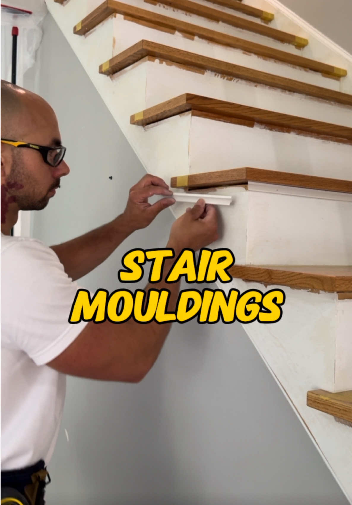Sometimes 3/4” cove moulding is the perfect solution. Whether you’re hiding a less-than-perfect skirt cut or just love the look, cutting it with the 10” DeWalt DCS714 makes the job quick and easy. 👉 Paired with a 60- or 80-tooth blade, you’ll get super-clean cuts that glue up beautifully into tight mitered corners. PRO TIP: On small 45° returns, slow down for the last 1/4” of the cut to keep the tiny piece from flying away. (Also consider turning off your dust collection so it doesn’t suck the offcut away.) Depicted use for illustrative purposes only. Always follow the manufacturer’s operating instructions and safety warnings. #DIY #construction #carpentry #remodeling #dewalt #dewalttough #ad  