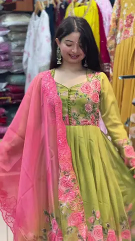 Restocked chiffon anarkali  Size : M to XXL @shreya_adhikari #creatorsearchinsights #anarkali #chiffonanarkali #shrawanspecial #restocked 